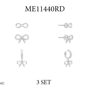 33-229AB  Trios Earrings W/Crystals & Pearls (2 Units / $9.00 each)