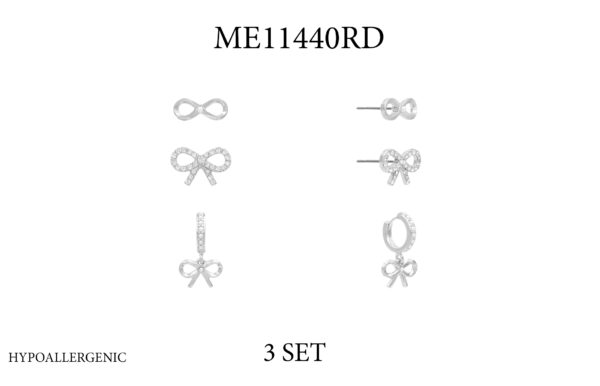 33-229AB  Trios Earrings W/Crystals & Pearls (2 Units / $9.00 each)