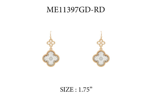 33-230AB  Alhambra Filigree FH Drop. Gold & Silver 2-Tone (2 Units / $7.00 each)