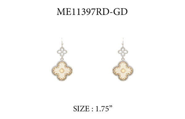 33-230AB  Alhambra Filigree FH Drop. Gold & Silver 2-Tone (2 Units / $7.00 each) - Image 3