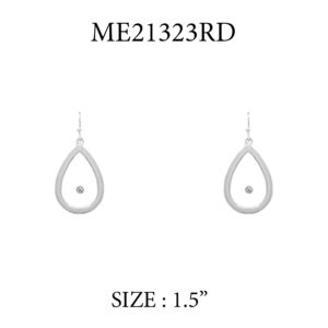 33-231AB  Teardrop FH Drop Earrings - Gold & Silver (2 Units / $6.00 each)