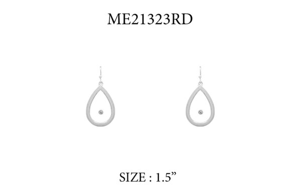 33-231AB  Teardrop FH Drop Earrings - Gold & Silver (2 Units / $6.00 each)