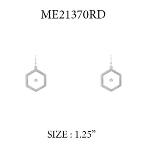 33-233AB  Hexagon FH Drop  Gold & Silver (2 Units / $6.00 each)
