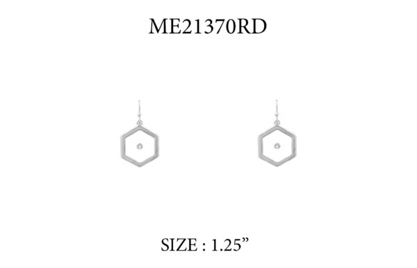 33-233AB  Hexagon FH Drop  Gold & Silver (2 Units / $6.00 each)