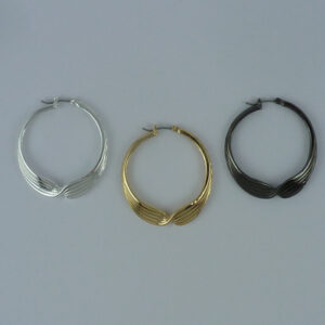 44-1925 Asst Polished Hoop  Gold & Silver  (2 Units / $7.00 each)