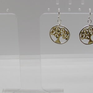 10-424  2-Tone Tree of Life Earring  Matches 10-423 Neck (1 unit / $8.50ea)