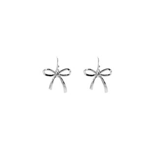 17-894AB  Bow Dangle Earrings  Gold & Silver (2 Units / $5.00 each)