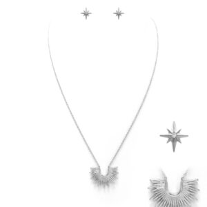 33-179AB   16" Necklace W/Matching Earring Gold & Silver  (2 Units / $7.50 each)